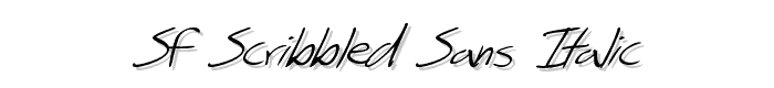SF Scribbled Sans Italic font